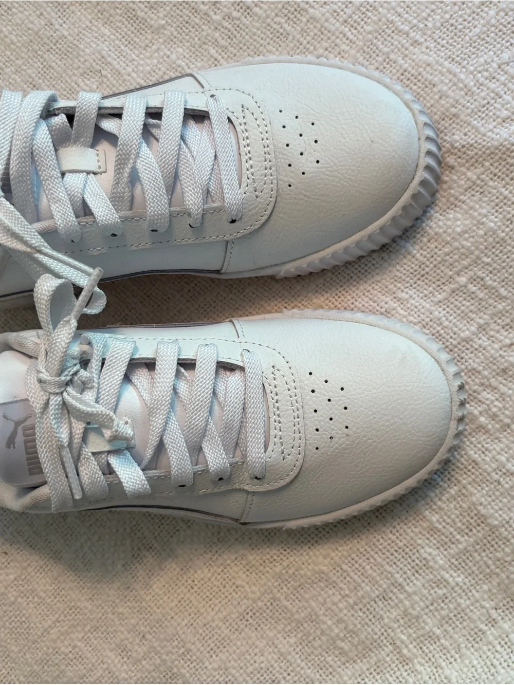 Puma White Low-Top Leather Sneakers